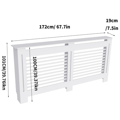 Super Tall 100CM Radiator Cover Strong Grill Shelf Cabinet MDF Cupboard Modern Vertical/Horizontal Style