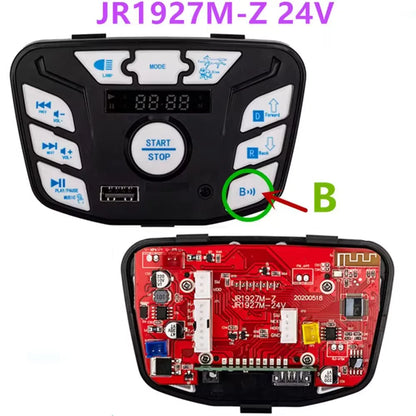 12V 24V 301 302 303 JR1927M 2.4G Bluetooth Multifunctional Central Control Panel for Kids Powered Ride on Car Replacement Parts