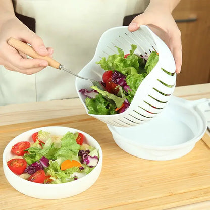 Vegetable Chopper Salad Cutter Bowl for Cutting Vegetables Slices Fruit Kitchen Tools Accessories Kitchen Accesorios De Cocina