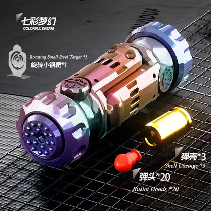 Stun Grenade Fidget Spinner Miniature Pistol Toy Gun with Ejectable Shells Stress Relief Finger Toys for Adults Kids Best Gifts