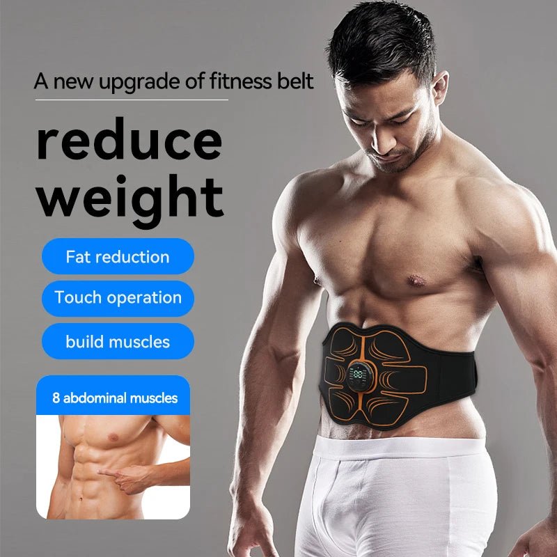 Abdominal Trainer Belt EMS Muscle Stimulator Vibration Electric Toning Belts Waist Belly Weight Loss Home Gym Fitness Equiment