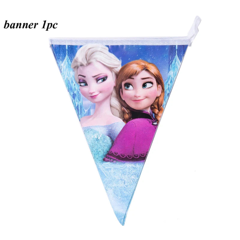 Frozen Anna Elsa Princess Birthday Party Decorations Kids Disposable Tableware Plates Cups Napkins Balloons Baby Shower Supplies