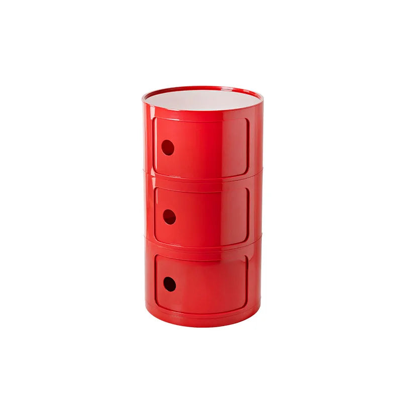 Nordic Ins Net Red Bedside Table Modern Minimalist White Round Creative Small Cabinet Mini Simple Plastic Side Cabinet 협탁