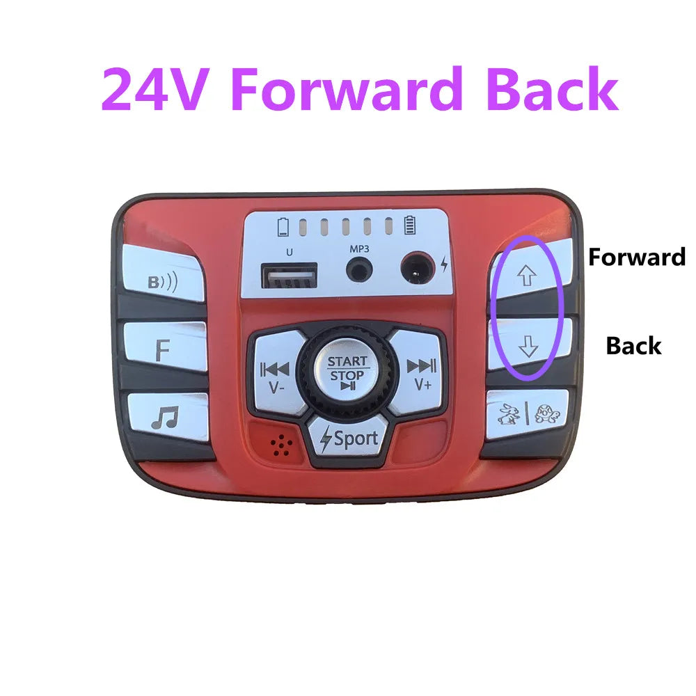 12V 24V 301 302 303 JR1927M 2.4G Bluetooth Multifunctional Central Control Panel for Kids Powered Ride on Car Replacement Parts