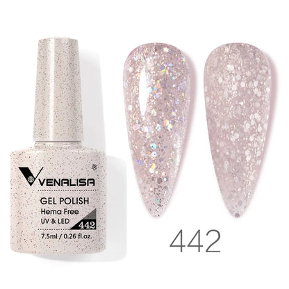 Venalisa Nail Gel Polish 7.5ml HEMA FREE Soak Off UV LED Gel Varnish Full Coverage Super Texture Gorgeous Nail Manicure