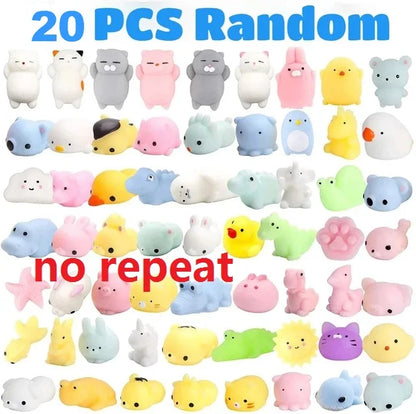 50-5PCS Kawaii Squishies Mochi Anima Squishy Toys For Kids Antistress Ball Squeeze Party Favors Stress Relief Toys For Birthday