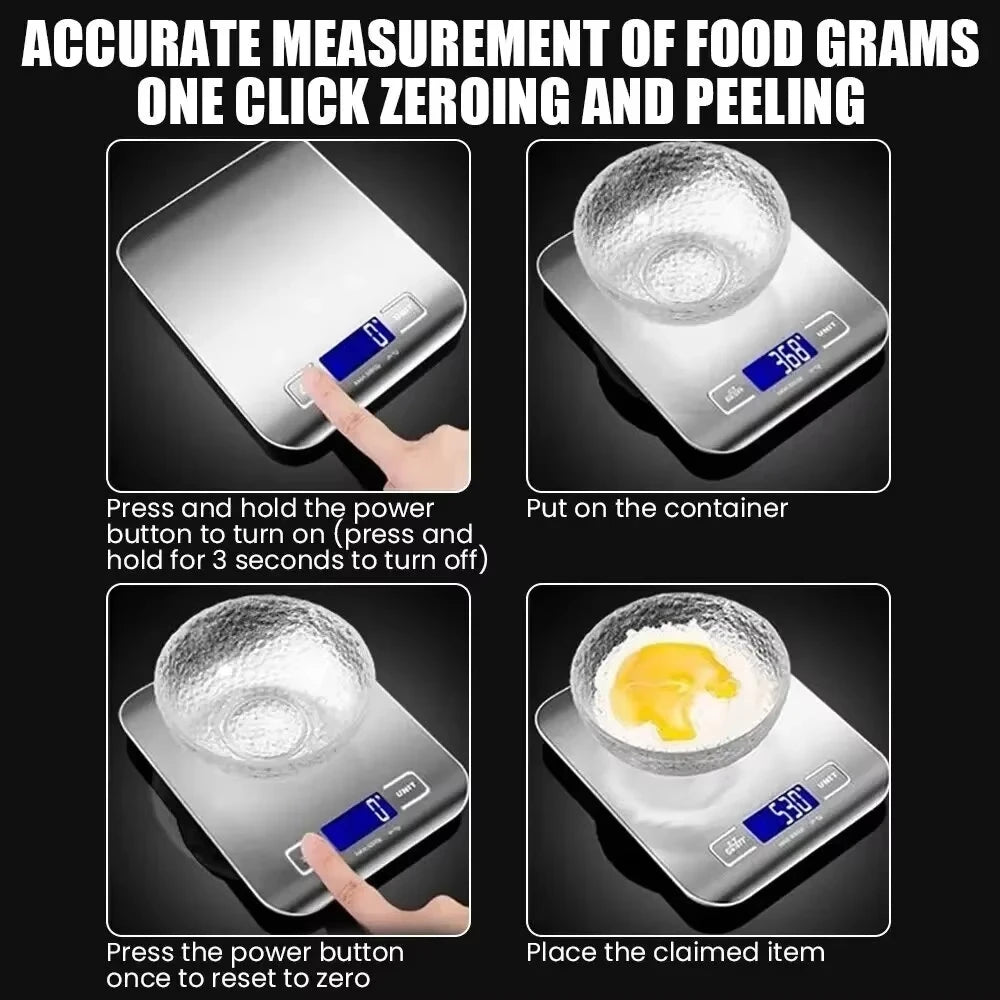 Household Kitchen High-precision Electronic Pastry Baking Scale Small Food Baking Scale 10kg_1g Accurate Weighing