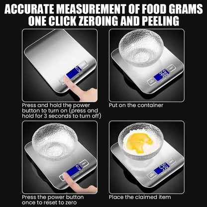 Household Kitchen High-precision Electronic Pastry Baking Scale Small Food Baking Scale 10kg_1g Accurate Weighing