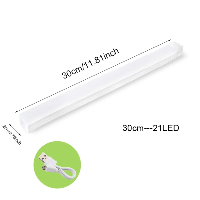 LED Motion Sensor Light Wireless LED Night Light Type C Rechargeable Light Cabinet Wardrobe Lamp Staircase Backlight For Kitchen