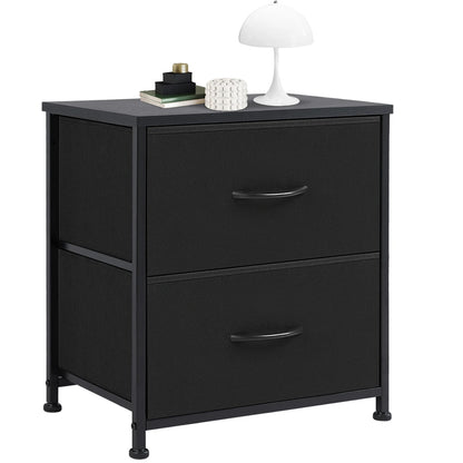 JHK Cabinet For Living Room With 2 Fabric Drawers Beside Nightstand Tables Storage Closet Chest Clothes Display Of Furniture