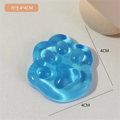 Kawaii Cat Paw Sticky Squeeze Toy Soft Realistic Jelly Glitter Cat's Claw Squishy Stress Relief Toys Kids Adults Unique Gifts