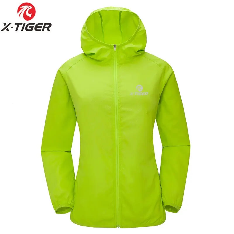 X-TIGER Windproof Reflective Cycling Jersey MTB Bike Bicycle Windcoat Super Light Sunscreen Hiking Jacket Cycling Sports Clothes