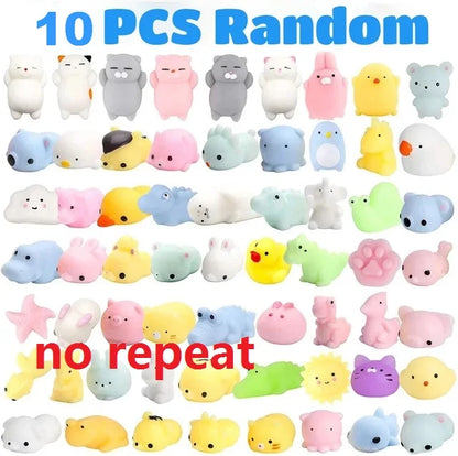 50-5PCS Kawaii Squishies Mochi Anima Squishy Toys For Kids Antistress Ball Squeeze Party Favors Stress Relief Toys For Birthday