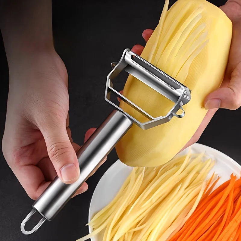 Multifunctional Kitchen Peeler Vegetable Fruit Peeler Stainless Steel Durable Potato Slicer Household Shredder Carrot Peeler