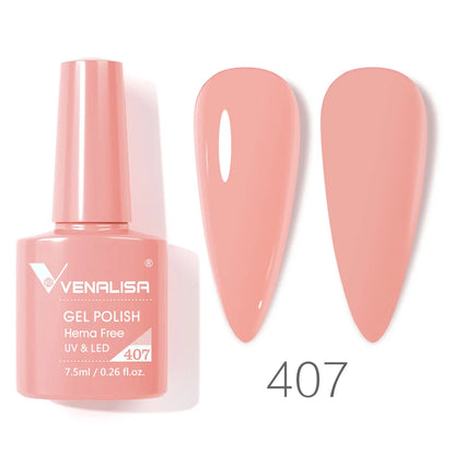 Venalisa Nail Gel Polish 7.5ml HEMA FREE Soak Off UV LED Gel Varnish Full Coverage Super Texture Gorgeous Nail Manicure