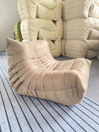 Caterpillar Single Sofa Lazy Couch Tatami Living Room Bedroom Lovely Leisure Single Chair Reading Chair Balcony Rocking Chair