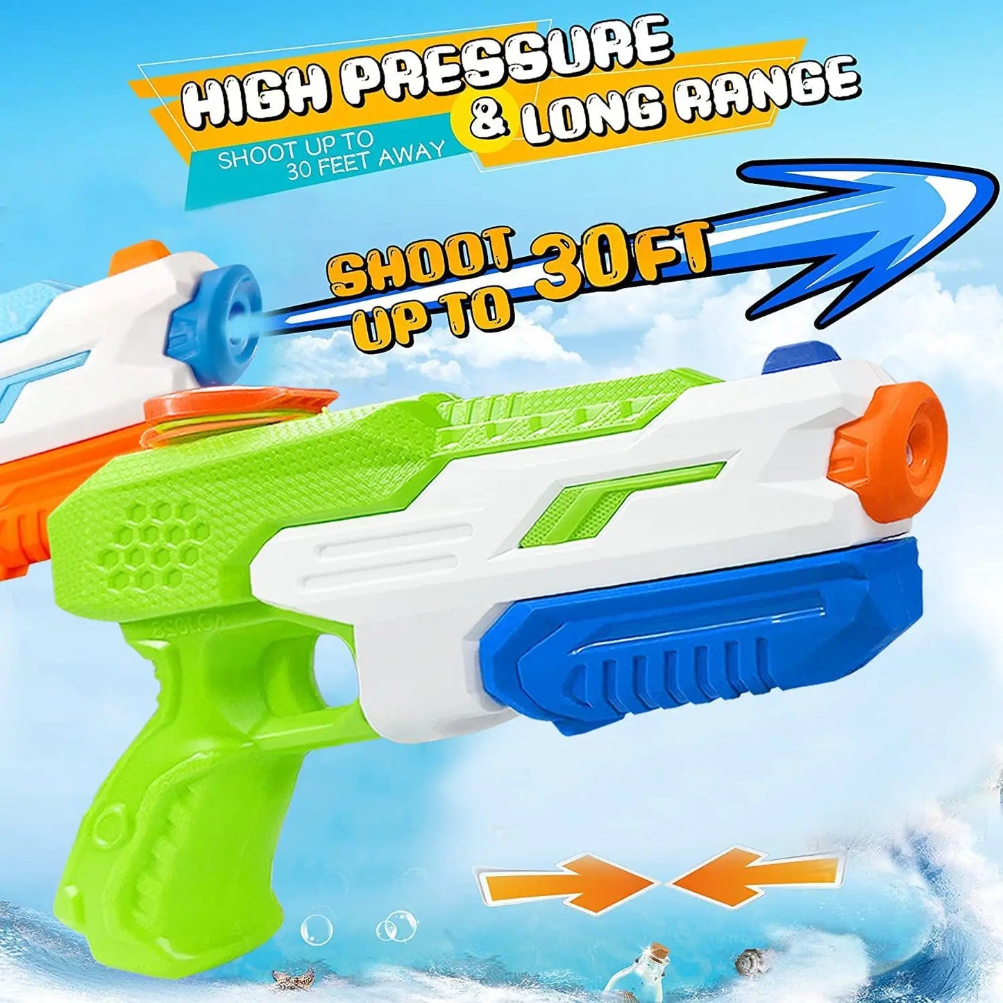 Water Guns Summer Soaker Squirt Guns 600CC for kids Boys Girls Adults Outdoor Toy for Swimming Pool Yard Lawn Beach