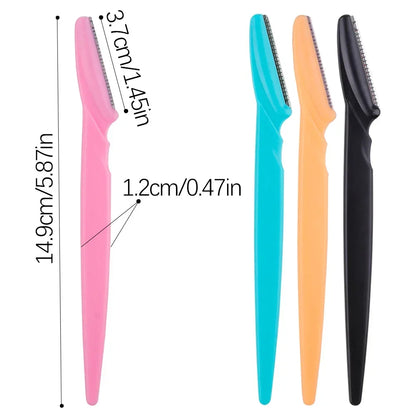 3/10Pcs  Eye Brow Epilation Hair Removal Cutters Safety Knife Makeup Scraper Eyebrow Trimmer Blade Women Face Shaver Portable