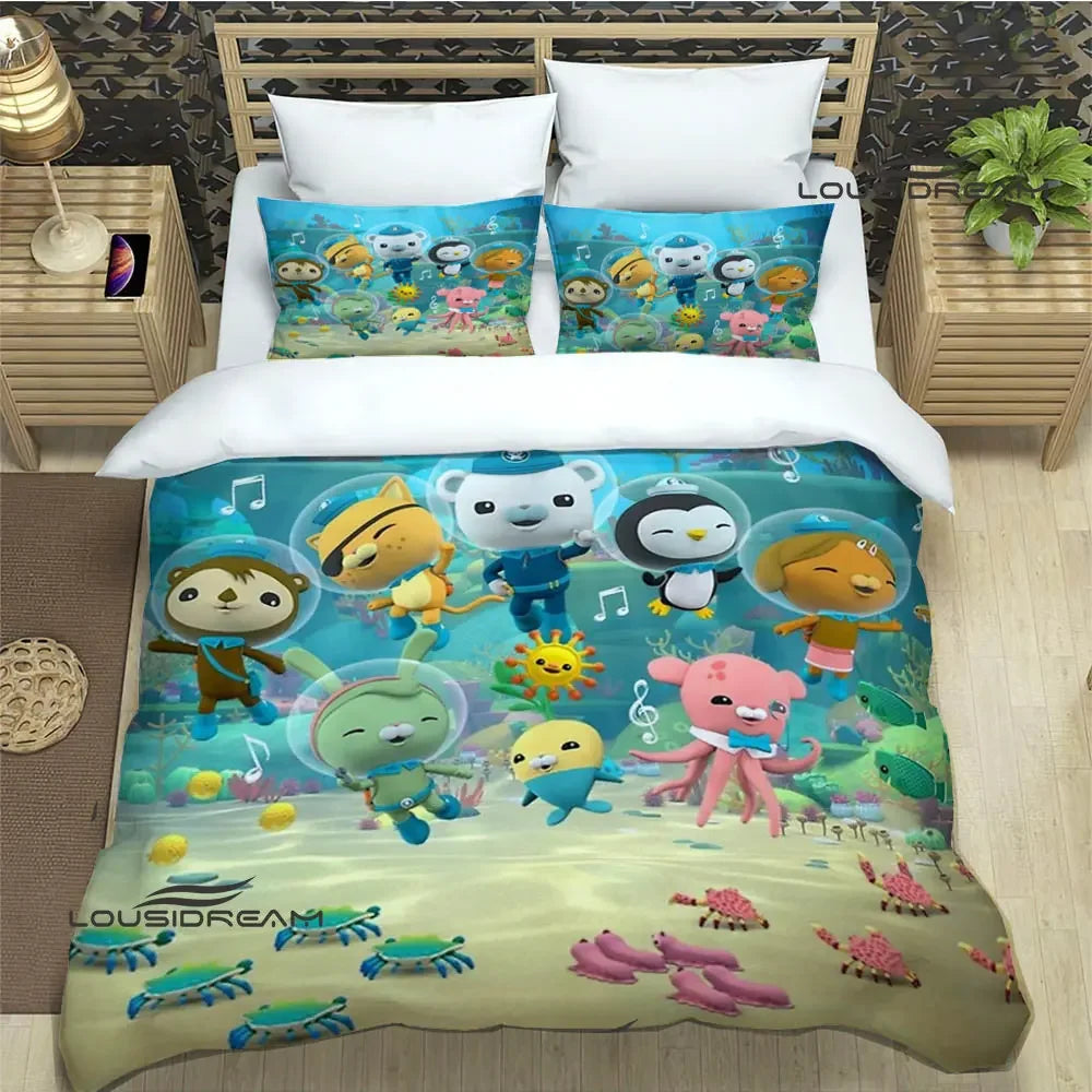 The Octonauts cartoon Bedding Sets exquisite bed supplies set duvet cover bed comforter set bedding set luxury birthday gift