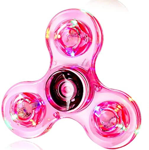 LED Light Up Fidget Spinner Luminous Finger Toy Hand Spinner Stress Reduction and Anxiety Relief Party Favors for Kids Adults