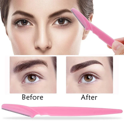 3/10Pcs  Eye Brow Epilation Hair Removal Cutters Safety Knife Makeup Scraper Eyebrow Trimmer Blade Women Face Shaver Portable