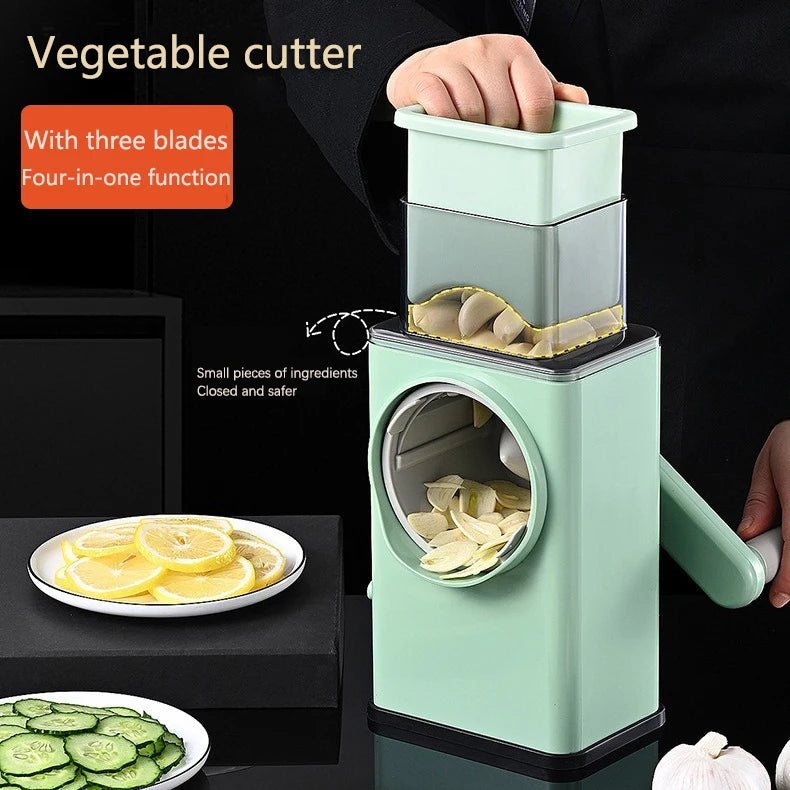 3 in 1 Multifunction Vegetable Slicer Manual Grater Vegetable Chopper Round Cutter Potato Spiralizer Kitchen Accessories