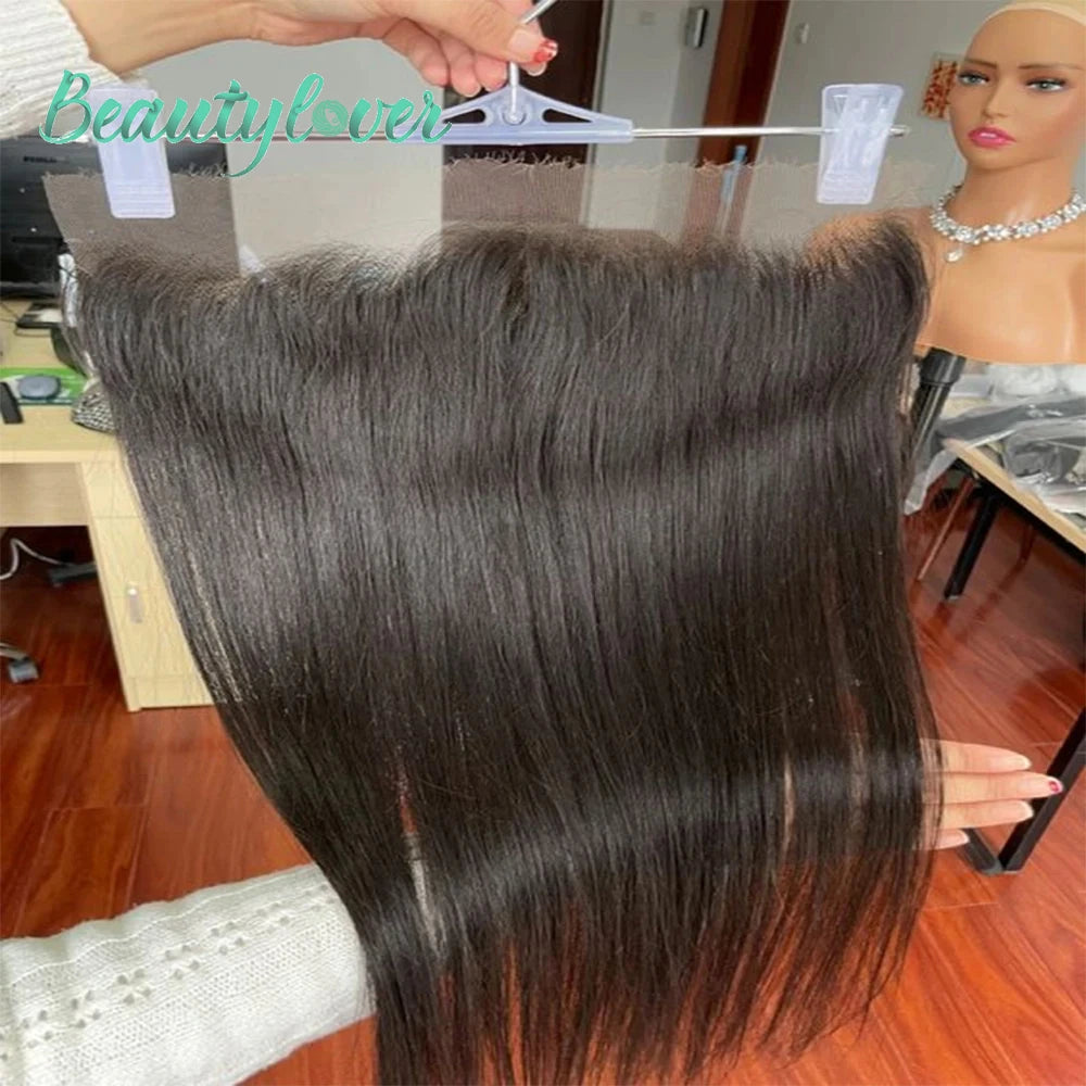 13x4 Human Hair Lace Frontal Only Transparent Lace 4x4 6x6 5x5 Lace Closure 24 Inch Human Hair Brazilian Straight For Women