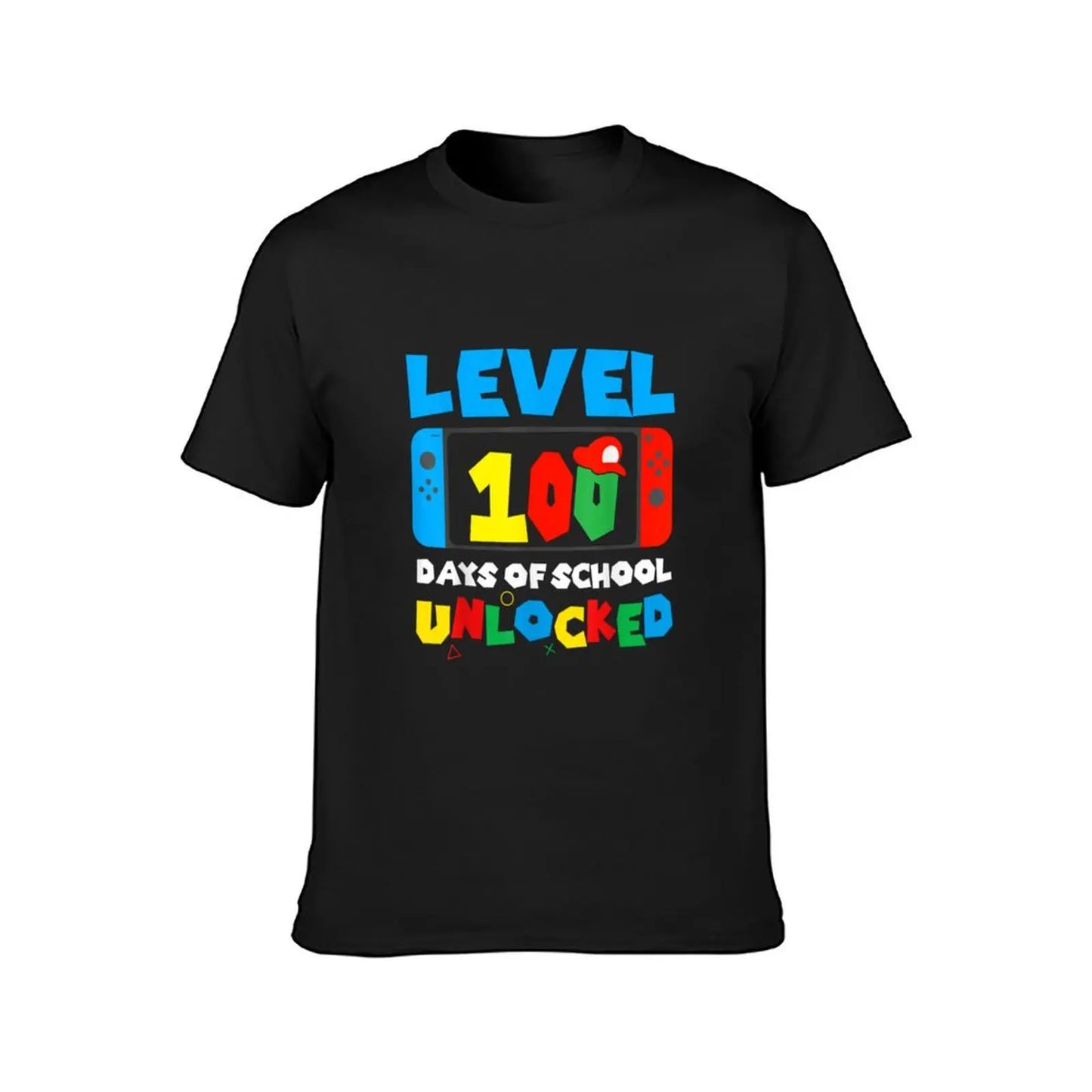 Level 100 Days Of School Unlocked Video Games Boys ghirl Gamer T-Shirt T-Shirt vintage clothes fruit of the loom mens t shirts