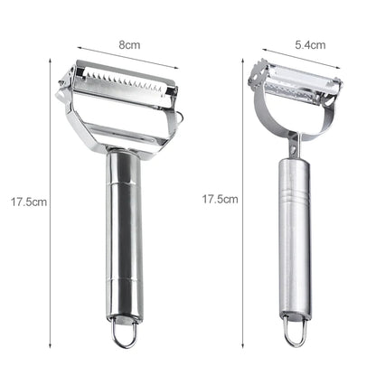 Stainless Steel Peeler Double-Head Kitchen Vegetable Peeler Carrot Potato Peeler Melon Planer Cucumber Slicer Kitchen Supplies