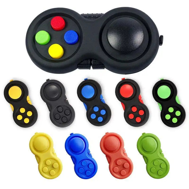 New Premium Quality Fidget Pad with 8 Fidget Functions Controller Pad Game Focus Fidget Toy Cube Relieves Stress and Anxiety Toy