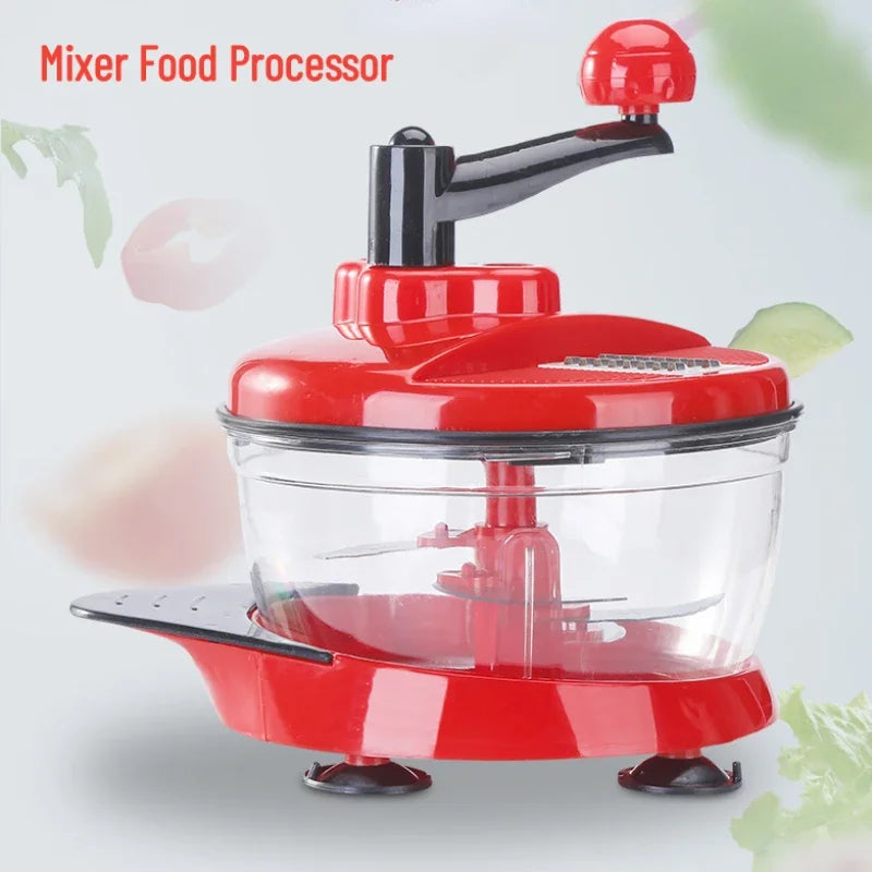 Mixer Food Processor Kitchen Manual Powerful Egg Blender Meat Grinder Vegetable Chopper Shredder Stainless Steel Blade Cutter