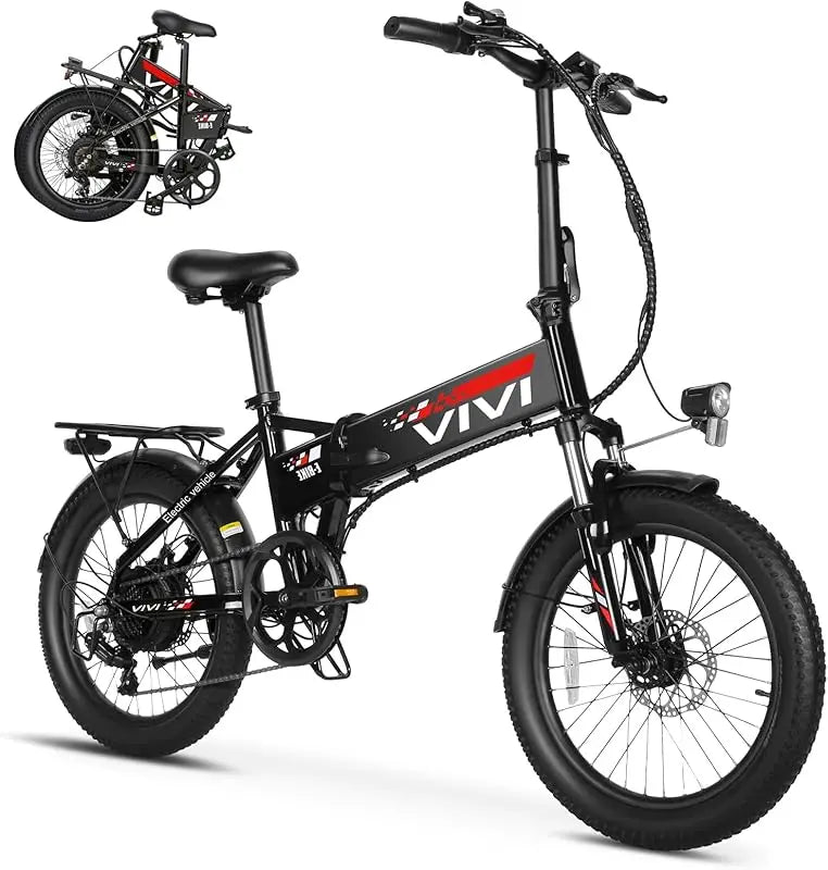 QVivi , 20" Folding Bike Peak 750W Ebikes for Adults, 21.7MPH Foldable Ebike Electric Bicycle with 48V Remo