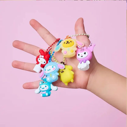 36pcs Sanrio Hellokitty Melody Doll Cartoon Gift Box Hole Outfit Children'S Handmade Cute Surprise Blind Box Birthday Girl Gift