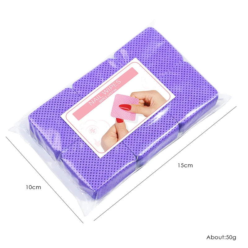 Lint-freeNail Polish Remover Gel Nail Wipes Nail Cotton Pads Manicure Pedicure Makeup Gel Nail Art Cleaning Tools