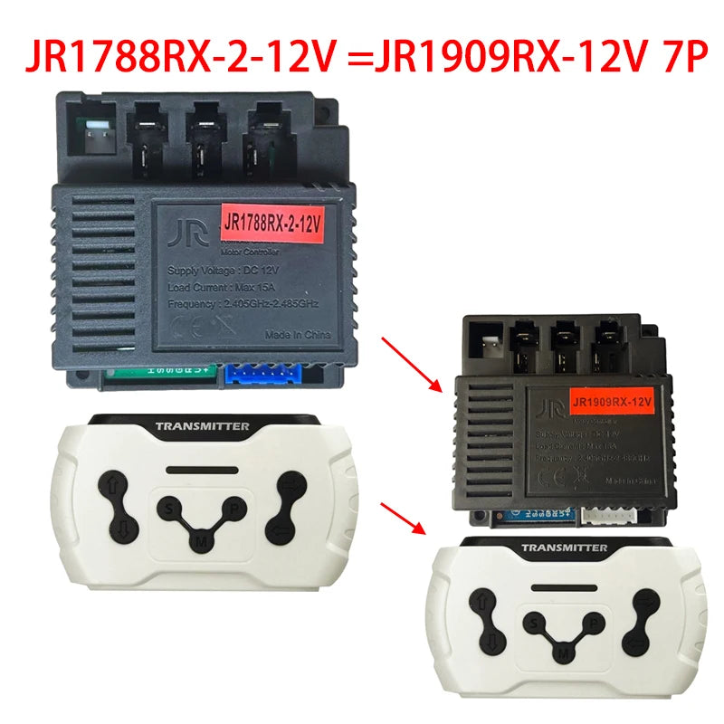 JR-RX-12V Children's Electric Car Remote Control Receiver,Ride On Car Control Box JR1810RX,JR1738,JR1705,JR1922RX,JR1758RX