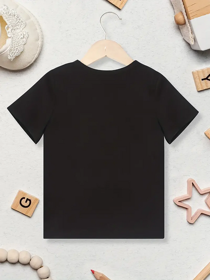 100 Days of School Kids T-shirts Short Sleeve 2 to 7 Years Toddler Girl Boy Clothes Fashion Harajuku Black Tops Cheap Hot Sale