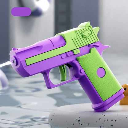 Kids Summer Mini Desert Eagle Mechanical Continuous Firing Water Gun Small Pistol Outdoor Beach Pool Toys Shoot Water Guns Gifts