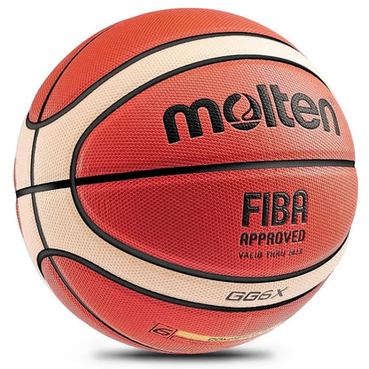 Molten GG6X PU Basketball Standard Ball, Training Ball, Official Certification, Competition, Men and Women's matches, SIZE 6