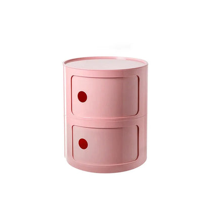 Nordic Ins Net Red Bedside Table Modern Minimalist White Round Creative Small Cabinet Mini Simple Plastic Side Cabinet 협탁