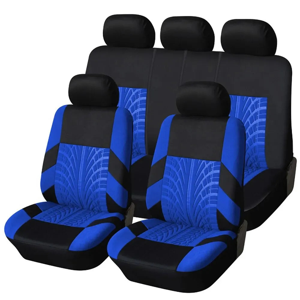 Car Seat Covers Full Set Front Split Rear Bench For Car Universal Cloth SUV Sedan Van Automotive Interior Covers