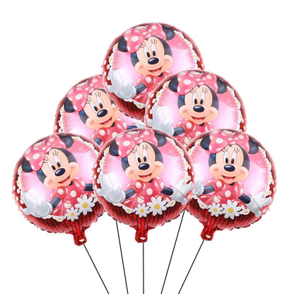 Minnie Mouse Birthday Party Decoration Girls Disposable Tableware Balloon Cups Plates Tablecloth Balloon Baby Shower Party Decor