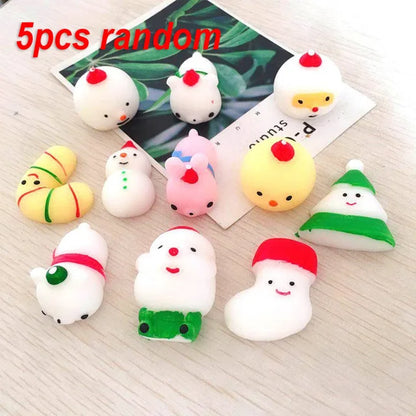 50-5PCS Kawaii Squishies Mochi Anima Squishy Toys For Kids Antistress Ball Squeeze Party Favors Stress Relief Toys For Birthday