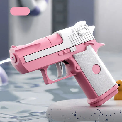 Kids Summer Mini Desert Eagle Mechanical Continuous Firing Water Gun Small Pistol Outdoor Beach Pool Toys Shoot Water Guns Gifts