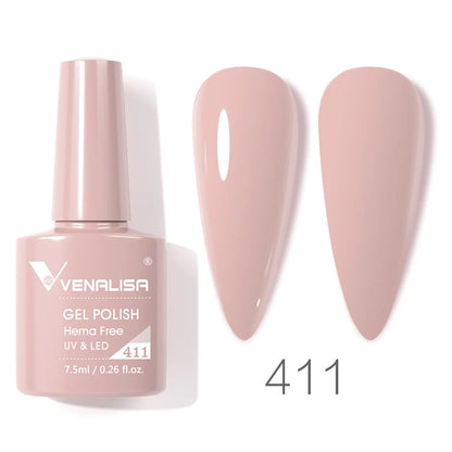 Venalisa Nail Gel Polish 7.5ml HEMA FREE Soak Off UV LED Gel Varnish Full Coverage Super Texture Gorgeous Nail Manicure