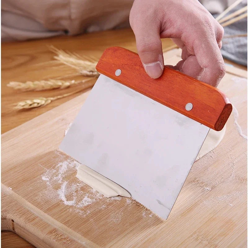 Stainless Steel Pasty Cutters Noodle Knife Cake Scraper with Scale Baking Cake Cooking Dough Scraper Baking Accessories