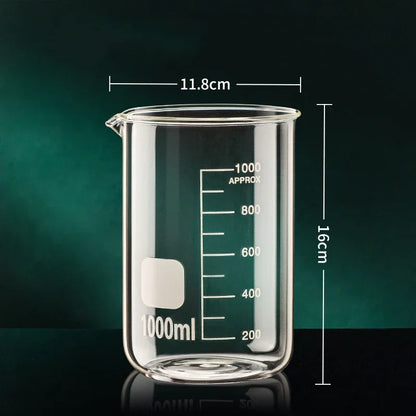 Transparent High Borosilicate Glass Measuring Cup Clear Scale Cup Laboratory Beaker Kitchen Tool Baking Measuring Cups 50-1000ml