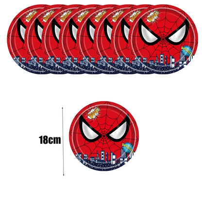 New Disney Spiderman Birthday Party Decor Plates Napkins Paper Cups Spiderman Tablecloth Banner Superhero Birthday Party Supplie