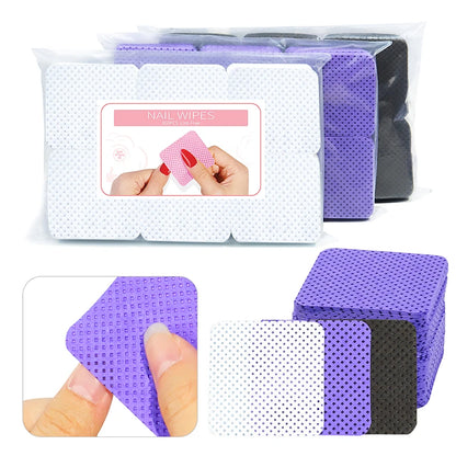 Lint-freeNail Polish Remover Gel Nail Wipes Nail Cotton Pads Manicure Pedicure Makeup Gel Nail Art Cleaning Tools