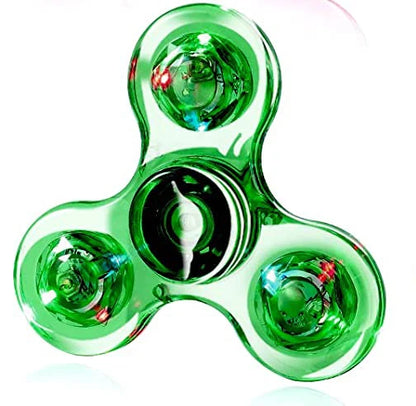 LED Light Up Fidget Spinner Luminous Finger Toy Hand Spinner Stress Reduction and Anxiety Relief Party Favors for Kids Adults