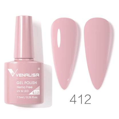 Venalisa Nail Gel Polish 7.5ml HEMA FREE Soak Off UV LED Gel Varnish Full Coverage Super Texture Gorgeous Nail Manicure